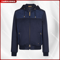 Stefano Ricci 男装羊绒小牛皮鳄鱼皮纹连帽夹克衫