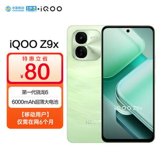 vivo iQOO Z9x 8GB+256GB 风羽青  6000mAh 超薄大电池池 高通第一代骁龙6 5G手机