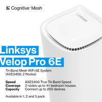 LINKSYS 领势 Velop Pro 6E WiFi 网状系统 | 两个 5.4 Gbps