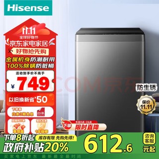 Hisense 海信 HB100DF56 定频波轮洗衣机 10kg 钛晶灰