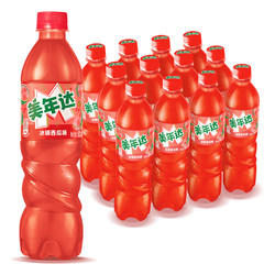 pepsi 百事 美年达多口味500ml*12瓶 橙味苹果葡萄西瓜汽水碳酸饮料饮品