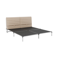 QM 曲美家居 暮光 厚被床 奶茶白 180*200cm 牛皮款