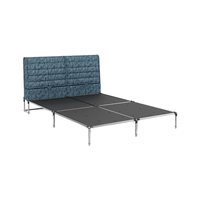 QM 曲美家居 暮光 厚被床 宝石蓝 150*200cm 雪尼尔布款