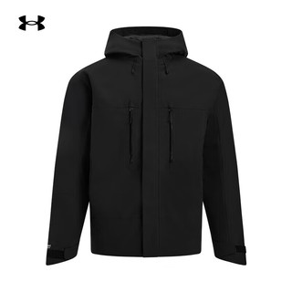 安德玛 UNDERARMOUR）秋冬城市野趣系列男女运动休闲短款鸭绒羽绒服1389300黑色001 XL