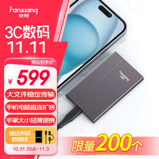 FANXIANG 梵想 P106 USB3.2 移动固态硬盘 Type-C 2TB 枪黑色