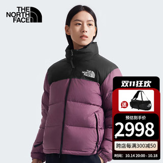 The North Face北面羽绒服1996Nuptse潮牌经典复刻ICON美版款面包服3XEOLPI/女款/紫色 XL