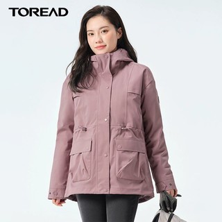 TOREAD 探路者 新款套羽绒冲锋衣女款秋冬季户外防风保暖三合一防泼水外套