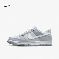 NIKE 耐克 Dunk Low 大童运动板鞋 DH9765-001 白金色/白色/狼灰 38.5