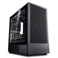爱国者(aigo)YOGO M10 黑色 电脑主机箱 M-ATX台式机箱(全侧透钢化玻璃/栅格式网孔散热面板/240水冷/4090)