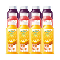 88VIP：WEICHUAN 味全 每日C果汁饮料橙汁葡萄汁莓桃味 300ml×12瓶