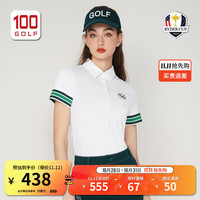 RYDER CUP 莱德杯高尔夫服装女士短袖23夏季时尚减龄运动翻领polo衫 白色 XS