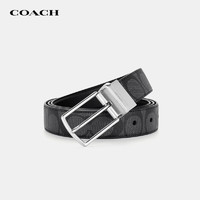 COACH 蔻驰 男士皮带奢侈品窄版腰带商务休闲CQ016CQBK