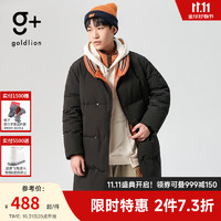 goldlion 金利来 G+ 男士羽绒服 秋冬季户外撞色毛领加厚防风防泼水宽松中长款外套