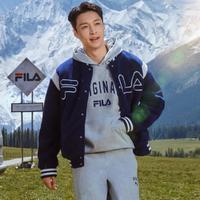 FILA 斐乐 男装运动外套男子时尚保暖舒适宽松V领针织外套