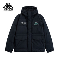 Kappa卡帕背靠背运动羽绒服女2024冬季短款棉服保暖男款外套