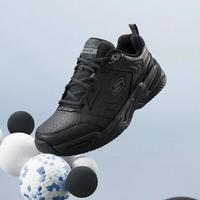 SKECHERS 斯凯奇 2024年男鞋运动鞋运动休闲鞋绑带低帮秋冬季