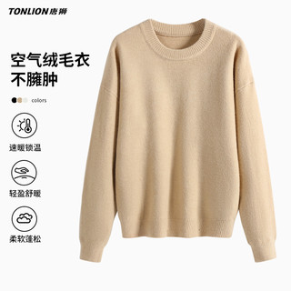 TONLION 唐狮 官方outlets店 限时4免1 圆领毛衣男冬季2024新款舒适保暖男士休闲百搭针织衫