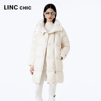 LINC Chic 金羽杰 LINC金羽杰中长款羽绒服女冬季新款超轻泡芙解构设计感羽绒服6322