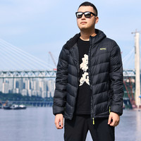 Journey wish 卓尼维斯 户外秋冬新品原创轻盈透气保暖连帽白鸭绒羽绒服男式