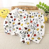 Garysoon 厚款儿童法兰绒睡衣套装童装宝宝300克男童家居服女童保暖冬爆款