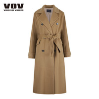VOV 大衣冬季新品女士复古气质中长款毛呢外套61124163036