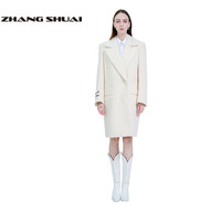 ZHANG SHUAI 张帅 ZHANGSHUAI张帅新款 猫咪重工绣羊毛大衣