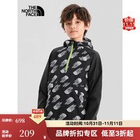 THE NORTH FACE北面童装男女童皮肤衣防风外套运动户外 7QKK5Q0/黑色 170/XL