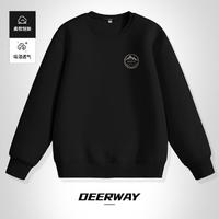 Deerway 德尔惠 卫衣男生春秋款潮牌圆领简约长袖套头内搭运动上衣