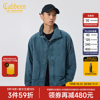 卡宾男装山系风棉衣外套秋冬款宽松户外休闲LOGO刺绣W 青苔色78 48/170/M