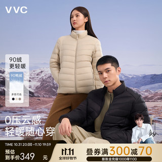 VVC 羽绒服男女新款时尚休闲百搭御寒保暖时尚羽绒外套I 燕麦奶 XL（173-176cm）