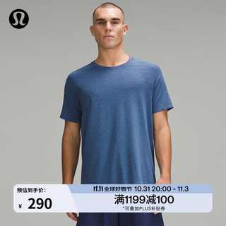 lululemon丨Metal Vent Tech 男士运动短袖 T 恤 透气 LM3DOWS 运动上衣 夜海蓝/柔软牛仔蓝 L