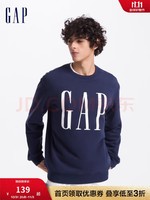 Gap 盖璞 男女装字母印花大logo圆领抓绒卫衣 609136