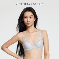 VICTORIA'S SECRET 性感网纱透气薄杯文胸有钢圈聚拢内衣女胸罩Ⅱ 86B7燧石灰 11227506 32A 32/70A