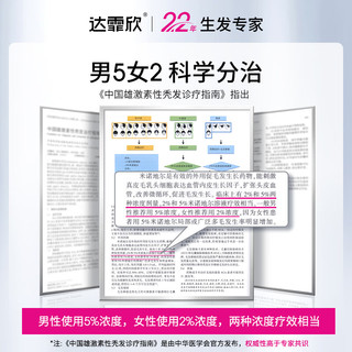 达霏欣 米诺地尔酊搽剂5%60ml*6瓶【男士超值倍速生发】脱发严重男防脱生发育发发际线增长液洗发水脱发斑秃泡沫凝胶 男士5%浓度60ml*6【省294元】