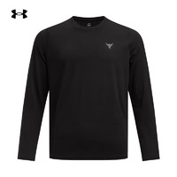 安德玛 UNDERARMOUR）秋冬Project Rock强森男子运动休闲长袖T恤1386871 黑色001 L