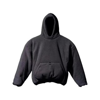 YEEZY X Gap X Balenciaga 三方联名 男女同款 摇粒绒长袖连帽衫 卫衣 黑色