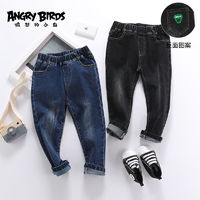 ANGRY BIRDS 愤怒的小鸟 春秋款舒适韩版休闲牛仔裤学生休闲长裤