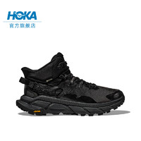 HOKA ONE ONE 男女款秋冬中帮轻量舒适防水户外徒步鞋TRAIL CODE GTX 黑色/鸦-