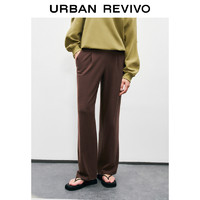 URBAN REVIVO UR2024秋季新款女装轻通勤简约气质高腰阔腿裤UWM640014