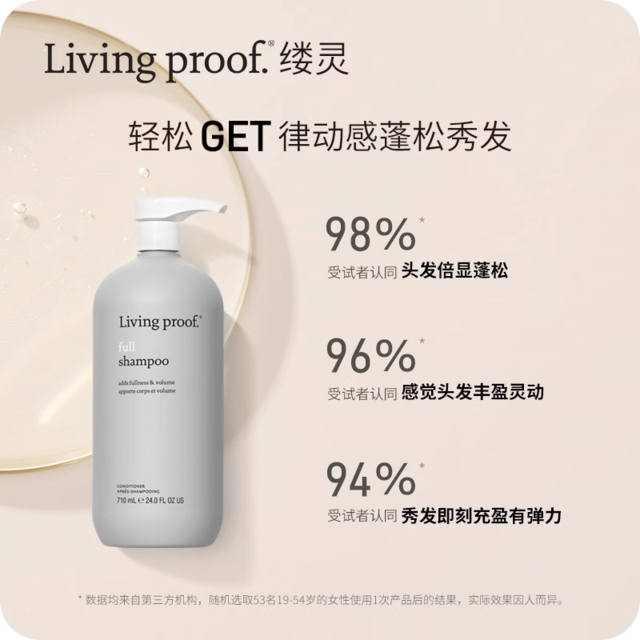 LIVING PROOF 缕灵空气丰盈蓬松控油洗发水710ml*2