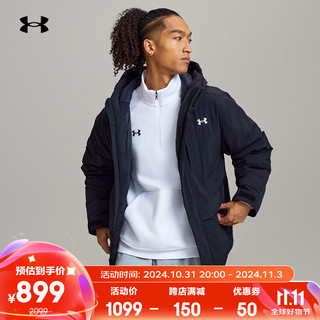 安德玛 UNDERARMOUR）秋冬Urban男子训练运动短款鸭绒羽绒服6001974 黑色001 M