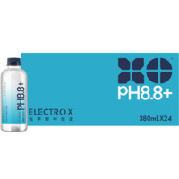 88VIP：ELECTRO X粒刻天然苏打水PH8.8弱碱性无气纯净瓶装水380ml*24瓶