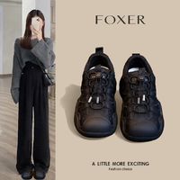 百亿补贴：FOXER 金狐狸 2024新款小白鞋女百搭登山鞋休闲运动鞋女鞋