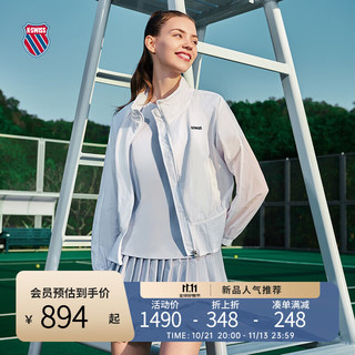 K·SWISS 盖世威（K·SWISS）女皮肤衣 24春季外套轻奢优雅轻薄风衣 1910051 101雪峰白 L