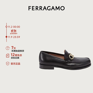 Salvatore Ferragamo 菲拉格慕 GANCINI 男士乐福鞋 712557 黑色 10.5 3E