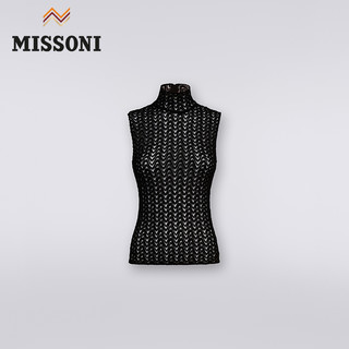 MISSONI 米索尼 秋冬系列 女士羊毛混纺镂空高领针织背心 DS23WK01BR00NU