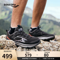 Saucony索康尼运动鞋缓震舒适男户外越野跑鞋黑深灰40.5