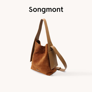 Songmont 崧 麂皮挂耳托特包中号设计师款慵懒轻背负通勤单肩斜挎包