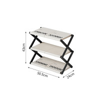 88VIP：华嘉世家 华嘉塑料折叠鞋架多层节省空间简易家用收纳置物架租房鞋柜门口
