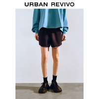 URBAN REVIVO UR2024秋季新款女装时尚运动风撞色条纹松紧腰短裤UYY640008